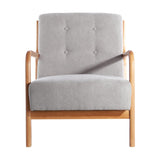 Wood Single Sofa Lounge Chair with Cushion Lounge Chairs Living and Home 