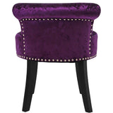 Velvet Upholstery Round Accent Chair Dressing Stool Dressing Table Stools Living and Home 