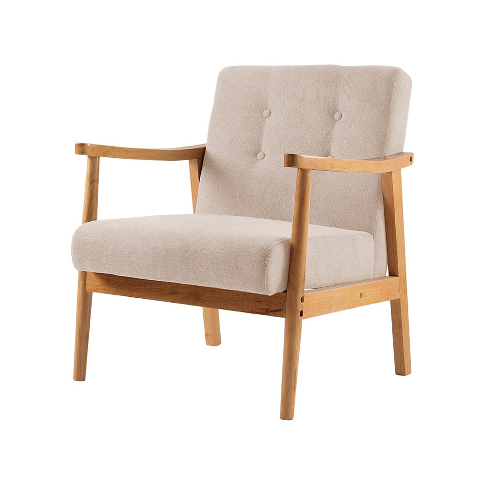 Modern Wood Frame Upholstered Armchair Living and Home 