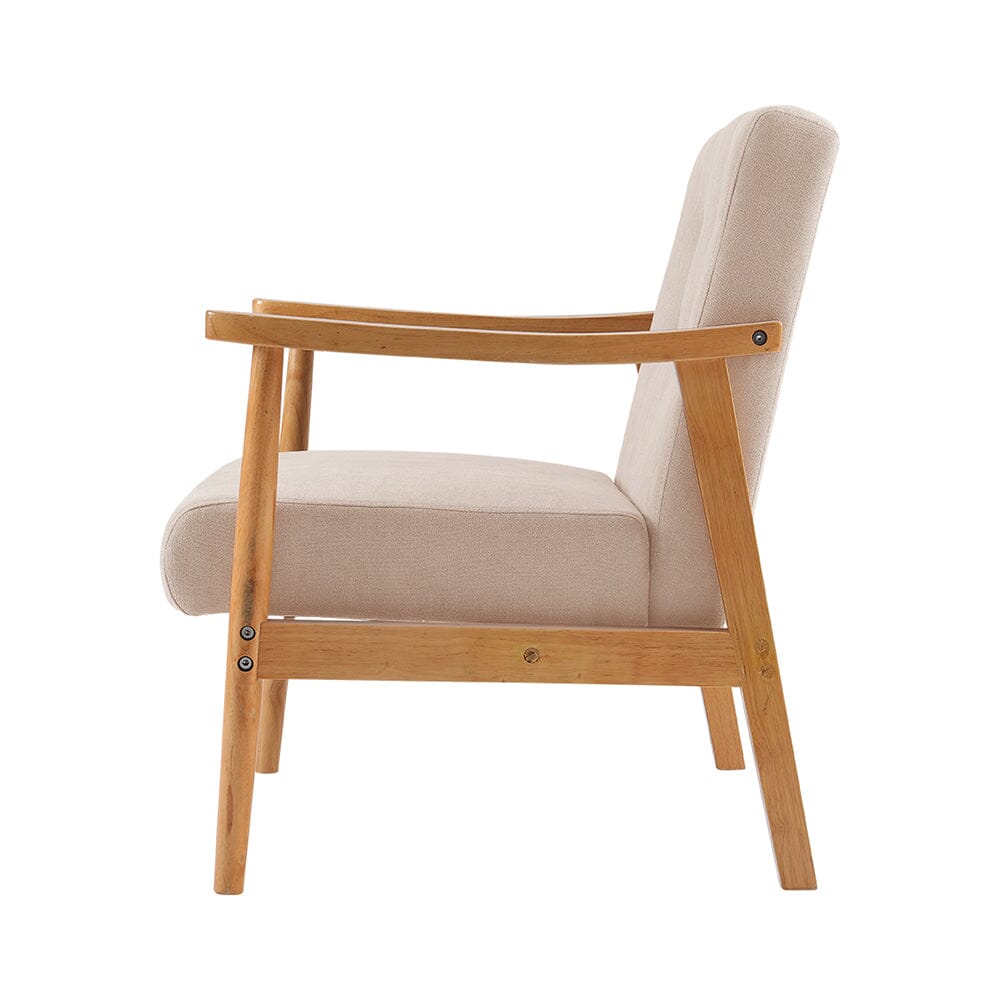 Modern Wood Frame Upholstered Armchair Living and Home 