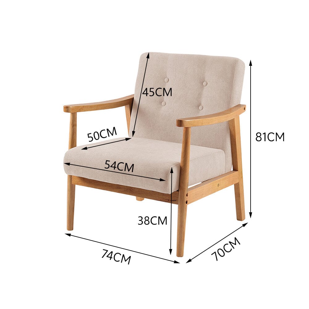 Modern Wood Frame Upholstered Armchair Living and Home 