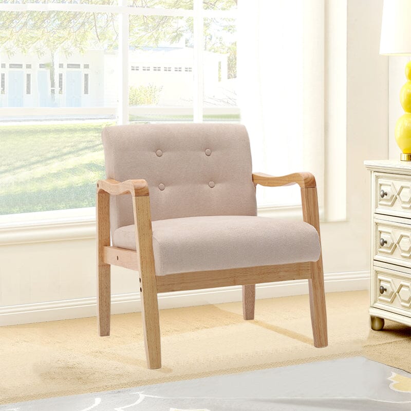 Scandi-Inspired Wooden Arm Accent Chair Living and Home 