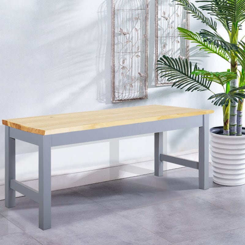 Natural Solid Pine Wood Bench Living and Home 