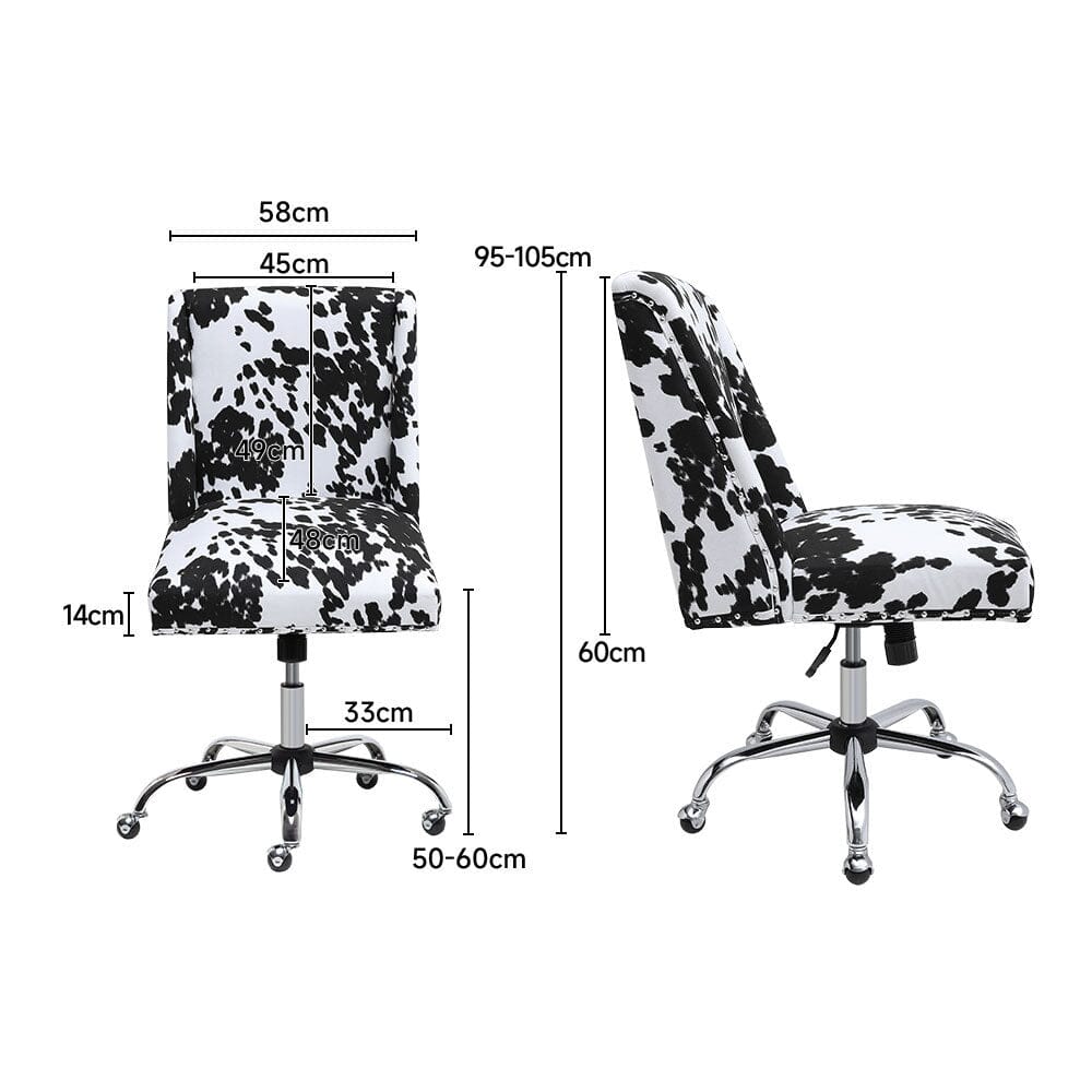 Milk Cow Print Swivel Office Chair Living and Home