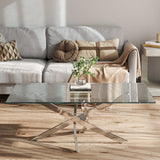 Glass Coffee Table Creative Cross Legs Dining Table Coffee Tables Living and Home 