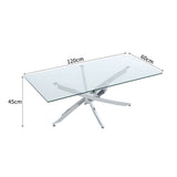 Glass Coffee Table Creative Cross Legs Dining Table Coffee Tables Living and Home 