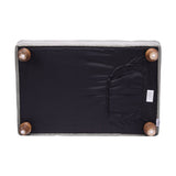3Ft Wide Velvet Buttoned Thick Padded Footstool Footstools Living and Home 