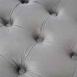 3Ft Wide Velvet Buttoned Thick Padded Footstool Footstools Living and Home 