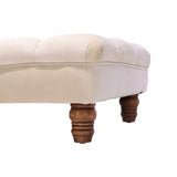 3Ft Wide Velvet Buttoned Thick Padded Footstool Footstools Living and Home 