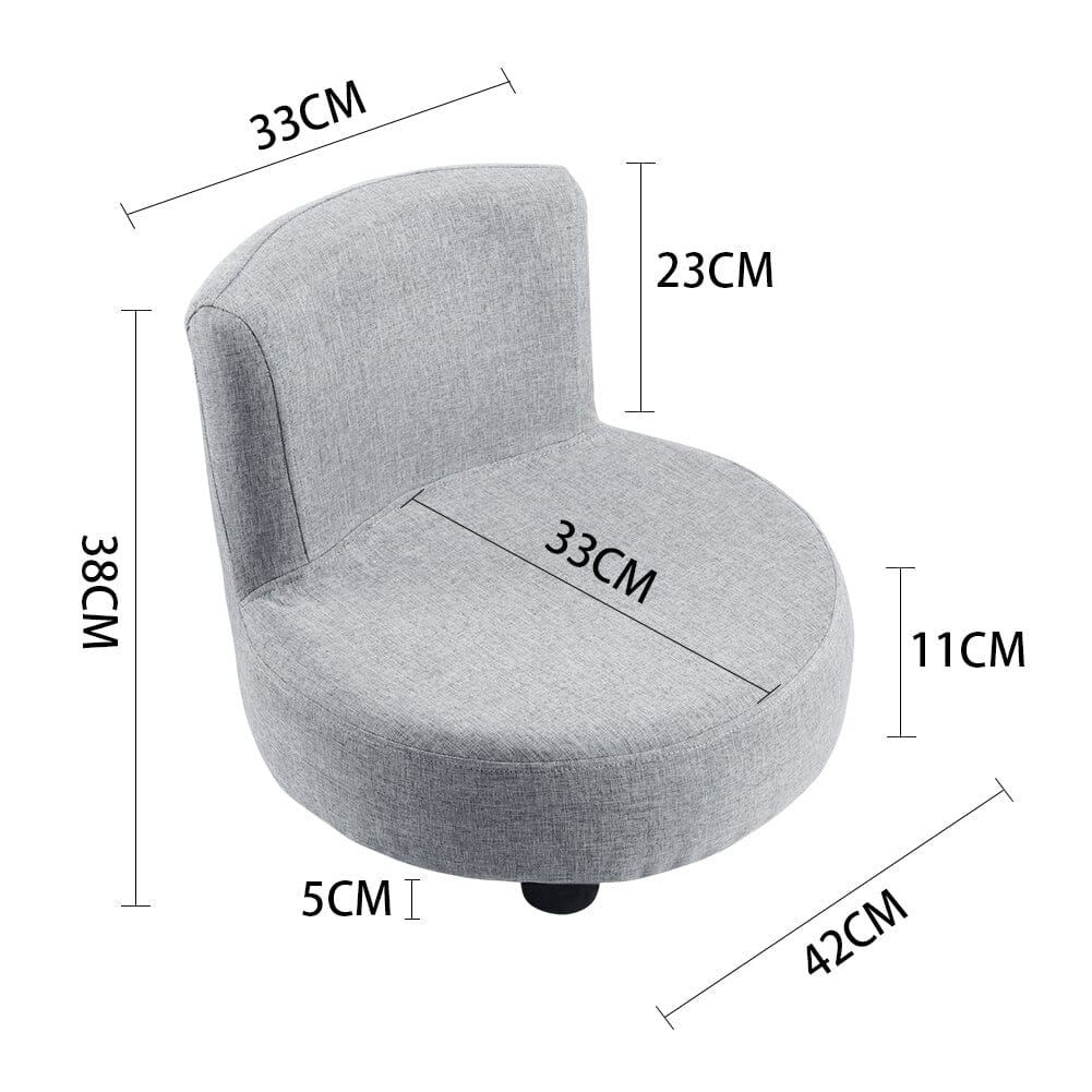Linen Upholstered Rectangular Footstool with Wooden Legs Living and Home 