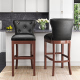 Set of 2 Faux Leather Dining Chairs Bar Stools High Kitchen Chairs Bar Stools Living and Home 