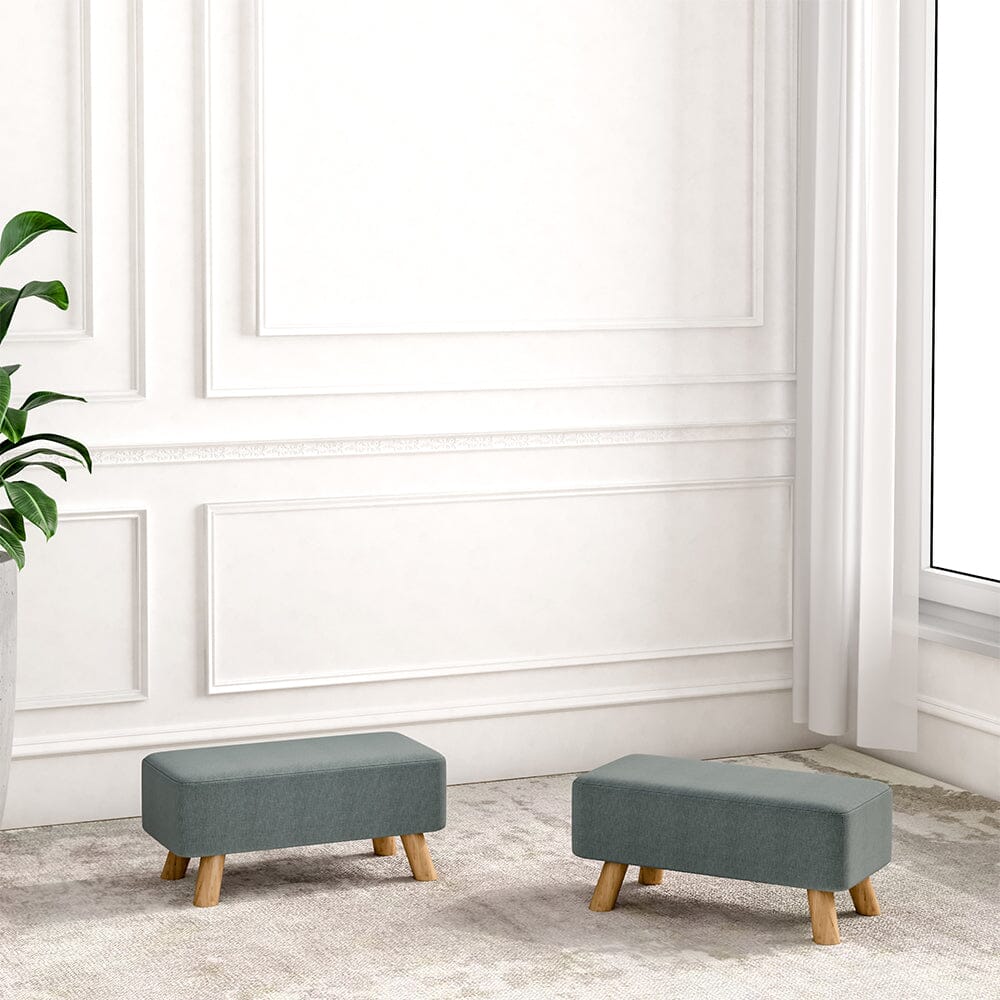 Small Rectangular Entryway Bench Linen Fabric Collection Living and Home 