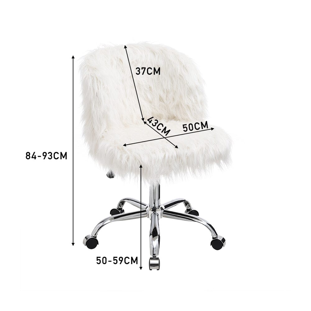 Elegant White Office Chair with Chrome Star Base Living and Home 