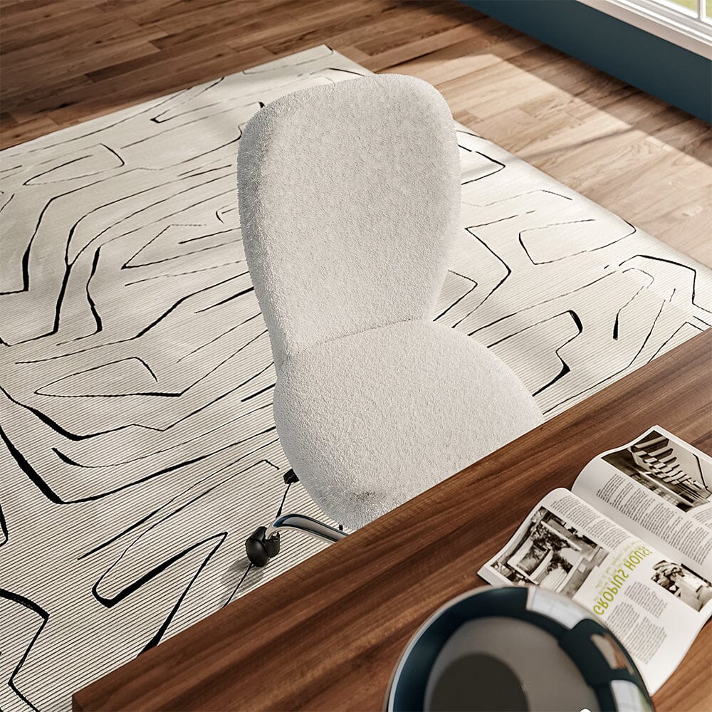 Luxury Mohair Office Chair in Beige Living and Home 