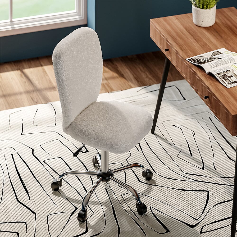 Luxury Mohair Office Chair in Beige Living and Home 