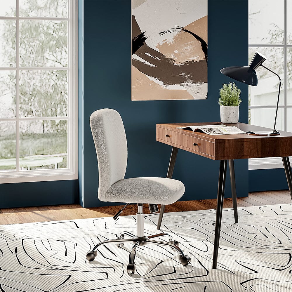 Luxury Mohair Office Chair in Beige Living and Home 