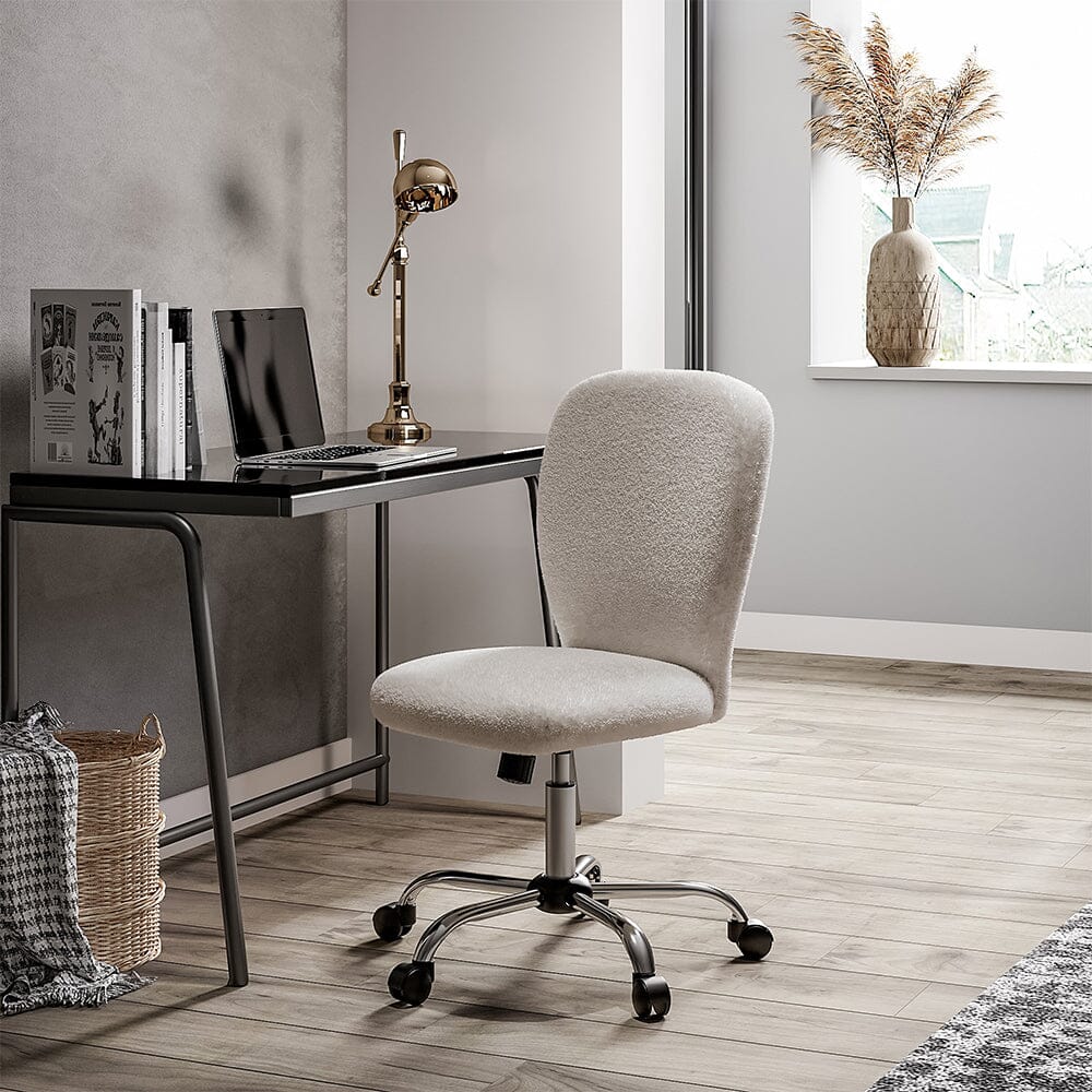 Luxury Mohair Office Chair in Beige Living and Home 