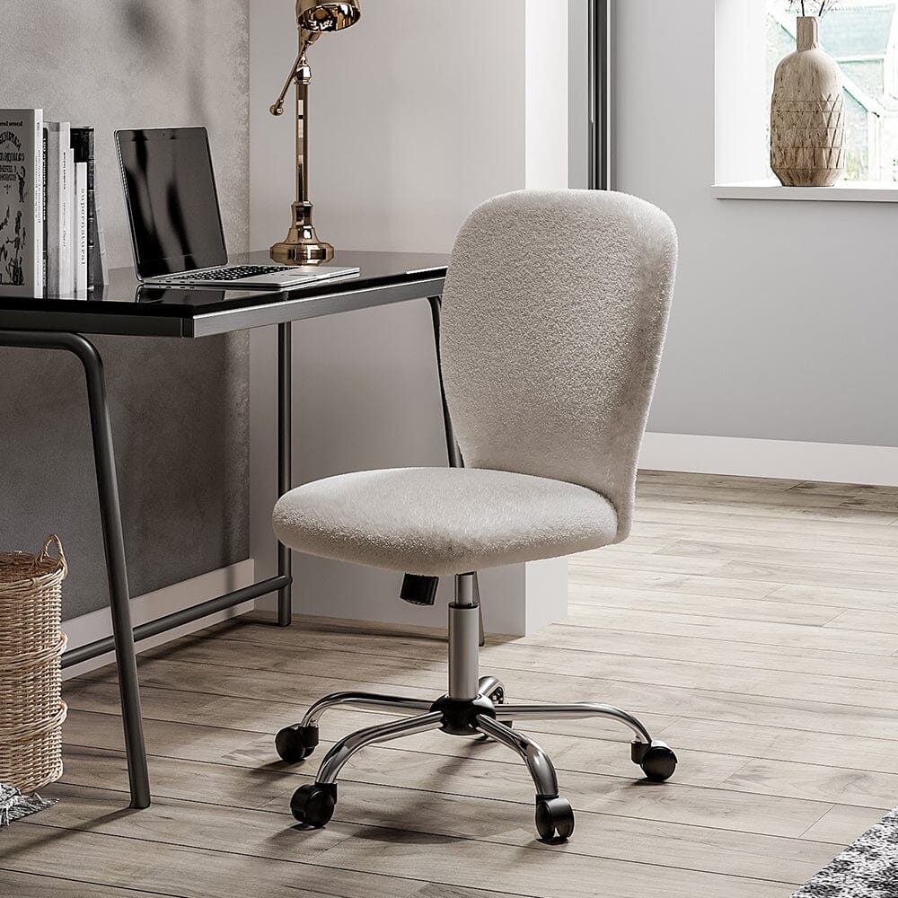 Luxury Mohair Office Chair in Beige Living and Home 