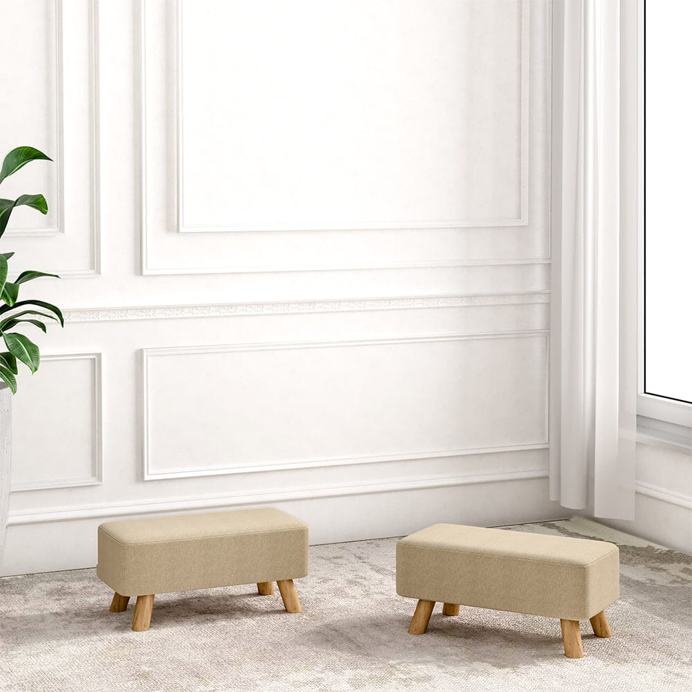 Small Rectangular Entryway Bench Linen Fabric Collection Living and Home 