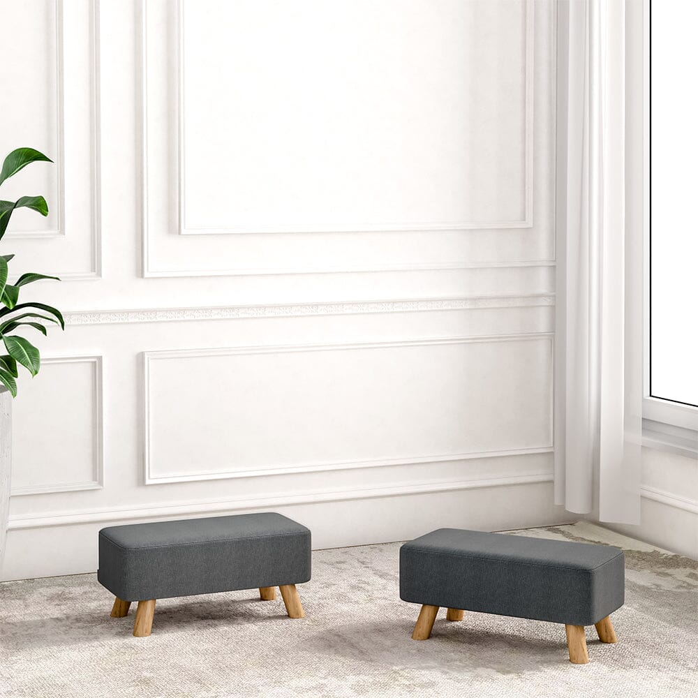 Small Rectangular Entryway Bench Linen Fabric Collection Living and Home 