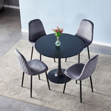 90cm Dia Modern Round Dining Tables Tulip Table with Metal Base Dining Tables Living and Home 