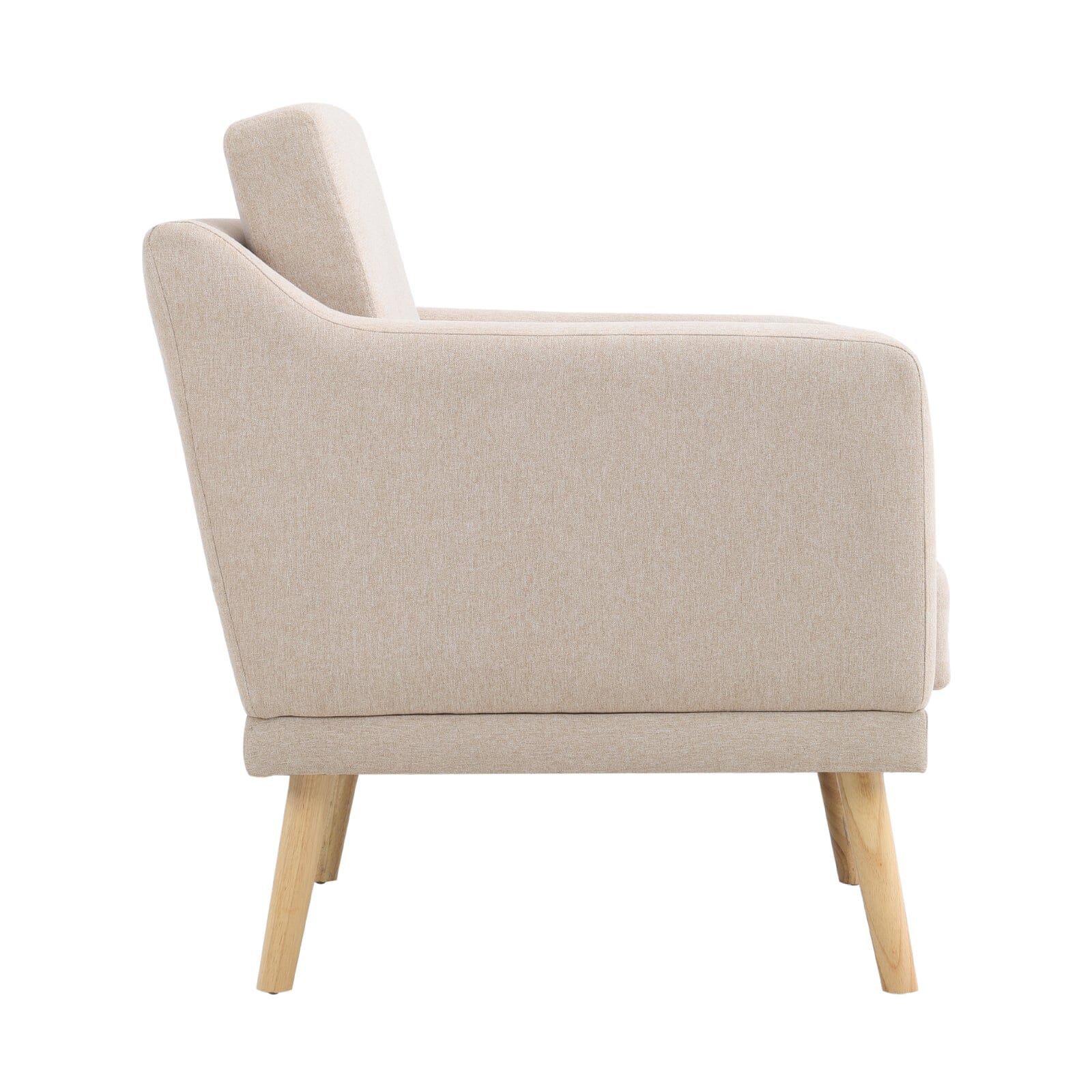 Linen Upholstered Padded Armchair for Home and Office Armchair Living and Home 