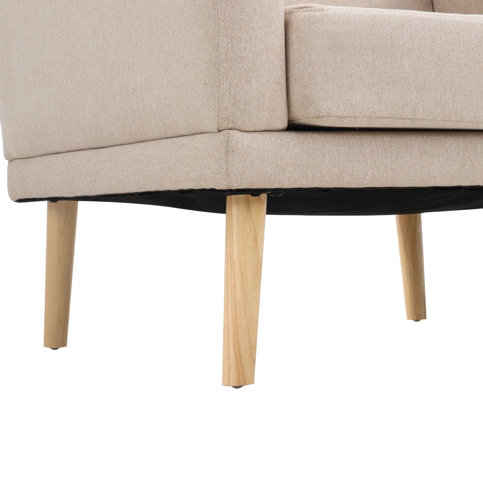 Linen Upholstered Padded Armchair for Home and Office Armchair Living and Home 