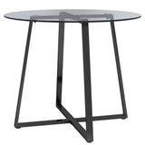 Round Dining Table 90cm Metal Based Glass Coffee Table Dining Tables Living and Home 