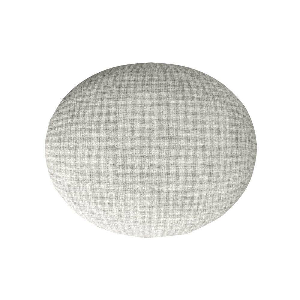 Linen Oval Stool Ottoman Footstool with Wooden Legs Footstools Living and Home 
