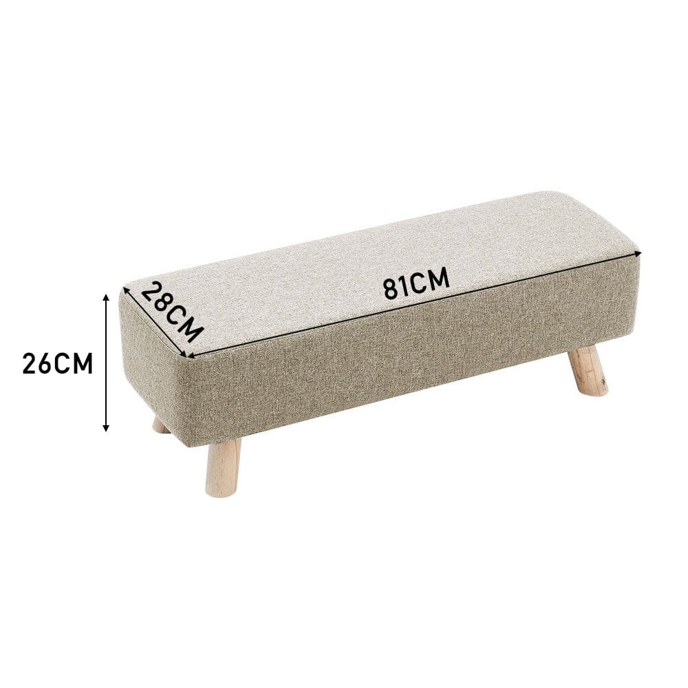 Large Rectangular Entryway Bench Linen Fabric Collection Living and Home 