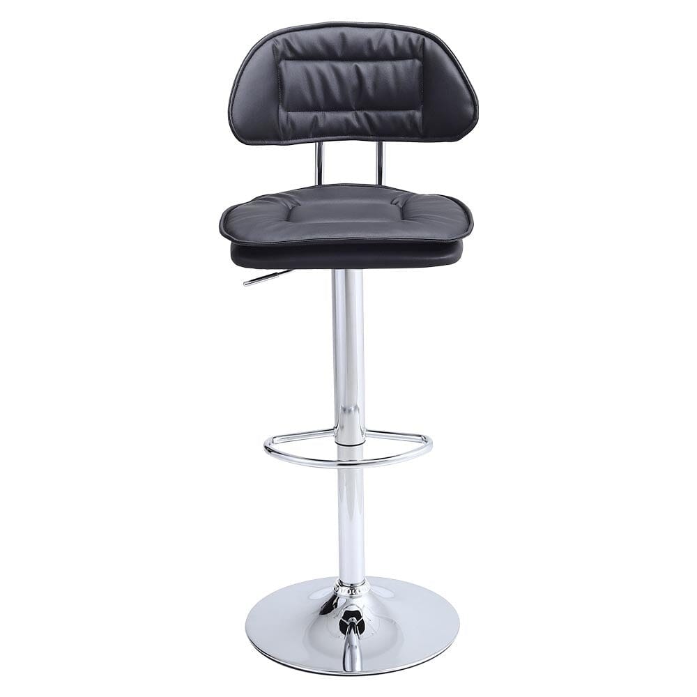 Stylish Black Adjustable Bar Stool with Cloud-Shaped PU Upholstery Living and Home 