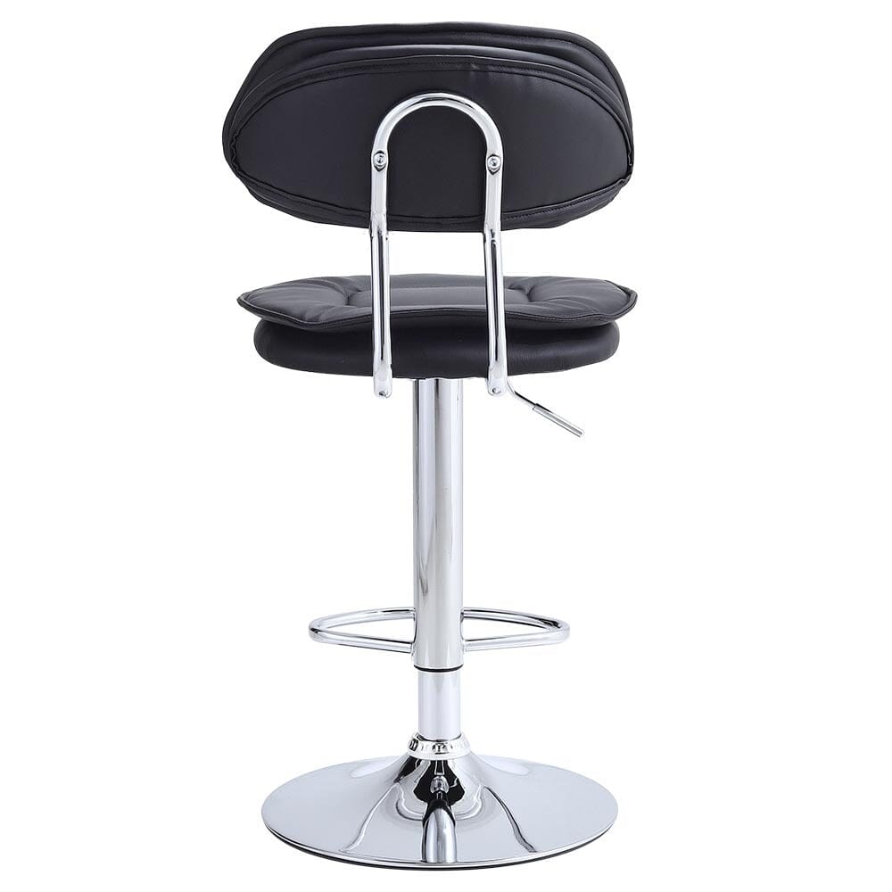 Stylish Black Adjustable Bar Stool with Cloud-Shaped PU Upholstery Living and Home 