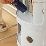 58cm Height Cylindrical 3-Tier Plastic Storage 3 Drawer Unit Storage Drawers Living and Home 