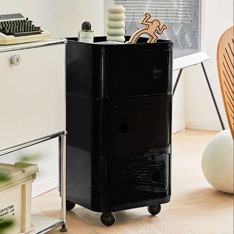 Square Multi-Tiered Plastic Storage Drawer Unit with Wheels Living and Home 