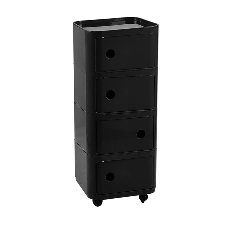 Square Multi-Tiered Plastic Storage Drawer Unit with Wheels Living and Home 