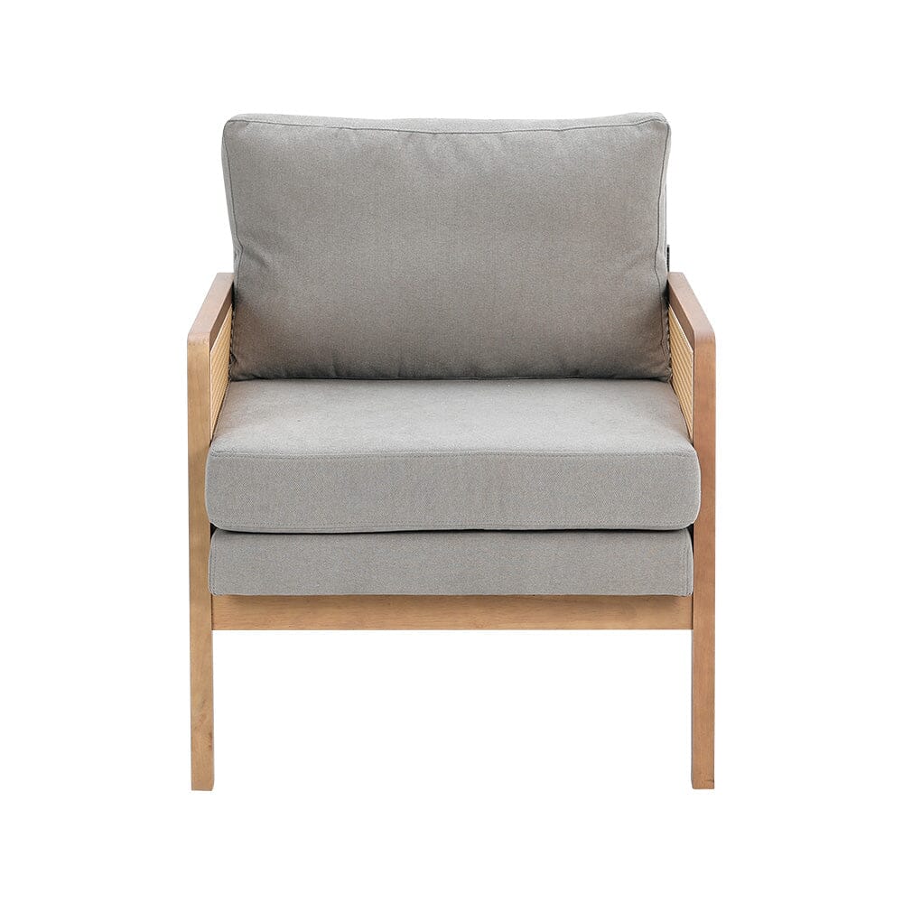 Cushioned Wooden Armchair Living and Home 