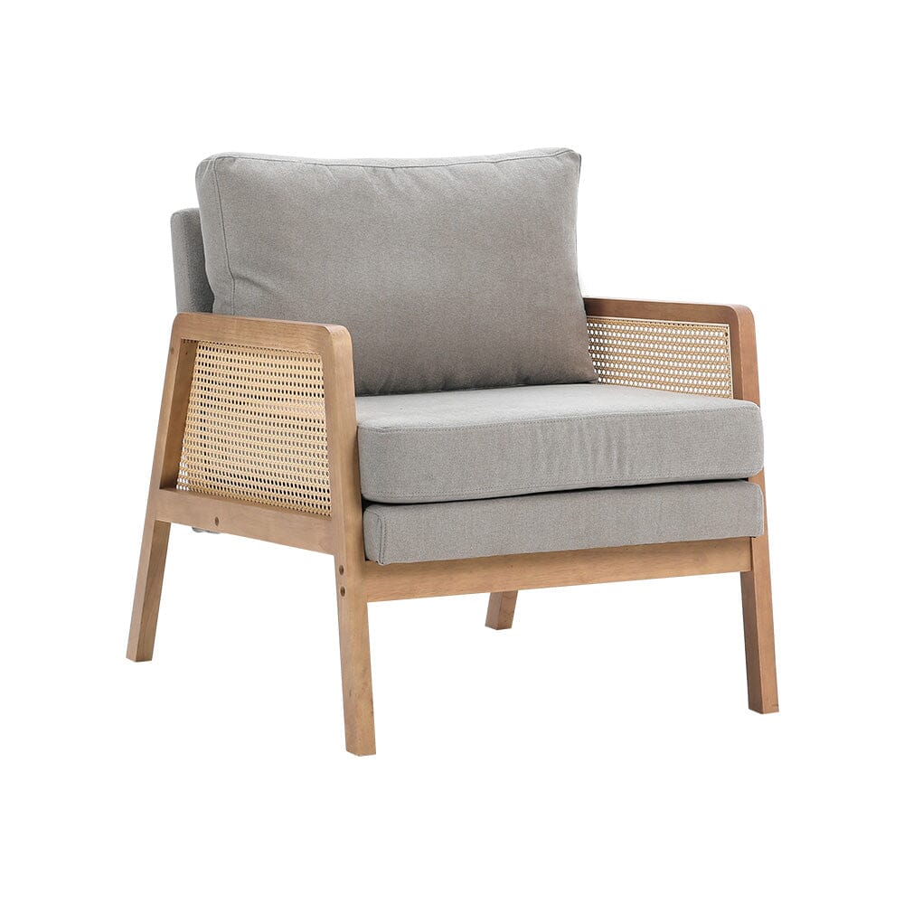 Cushioned Wooden Armchair Living and Home 
