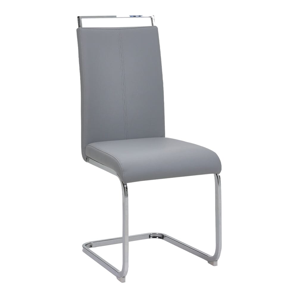 PU Upholstered Dining Chair Chrome Cantilever Frame Living and Home 