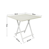 White Wooden Folding Dining Table with Metal Legs Dining Tables Living and Home 