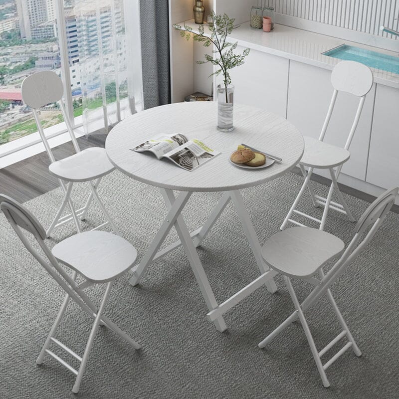 Compact Folding Dining Chair Minimalist Metal Frame Living and Home 