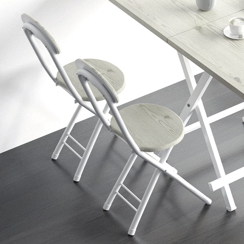 Compact Folding Dining Chair Minimalist Metal Frame Living and Home 