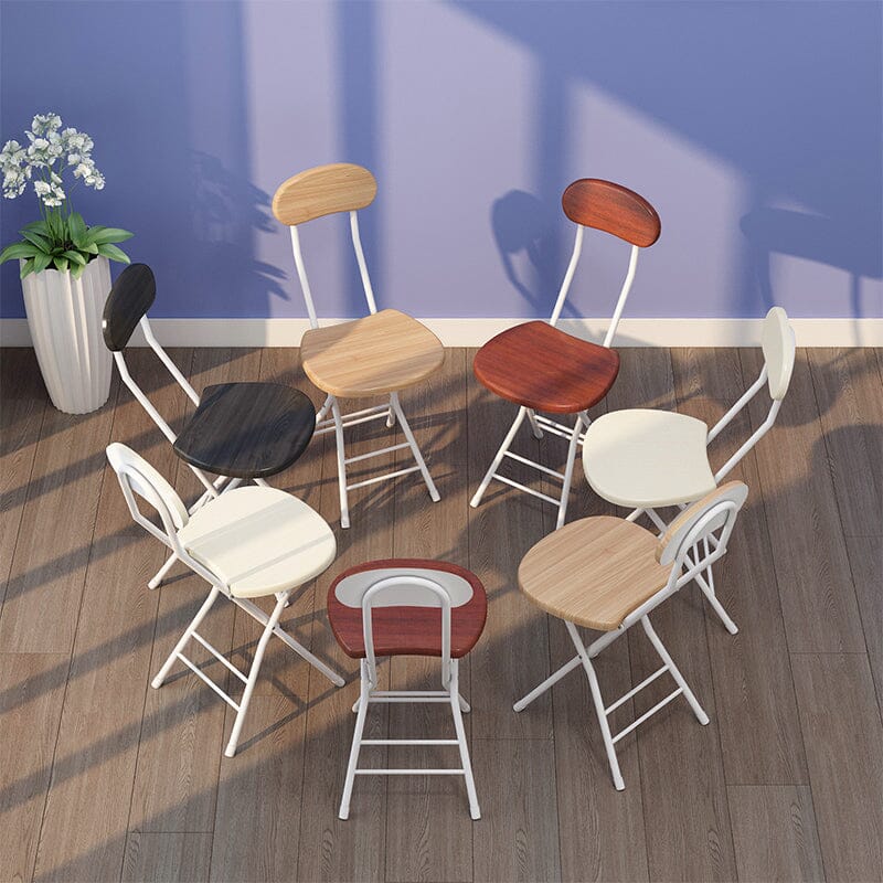 Compact Folding Dining Chair Minimalist Metal Frame Living and Home 