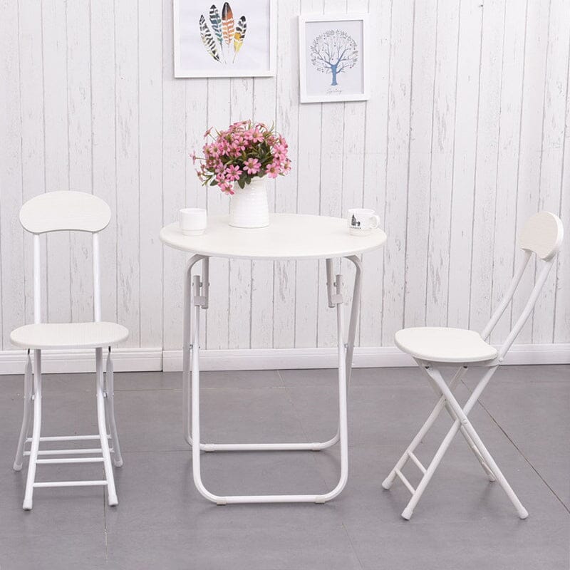 Compact Folding Dining Chair Minimalist Metal Frame Living and Home 