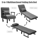 Upholstered Single Sleeper Chair Convertible Sofa Bed with Metal Legs Recliners Living and Home 