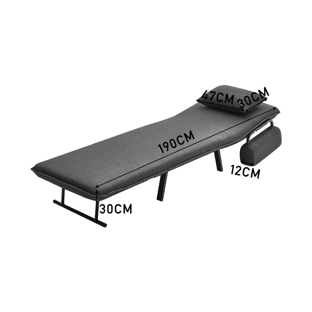 Single Foldable Sofa Bed with Multi-Position Adjustment Living and Home 