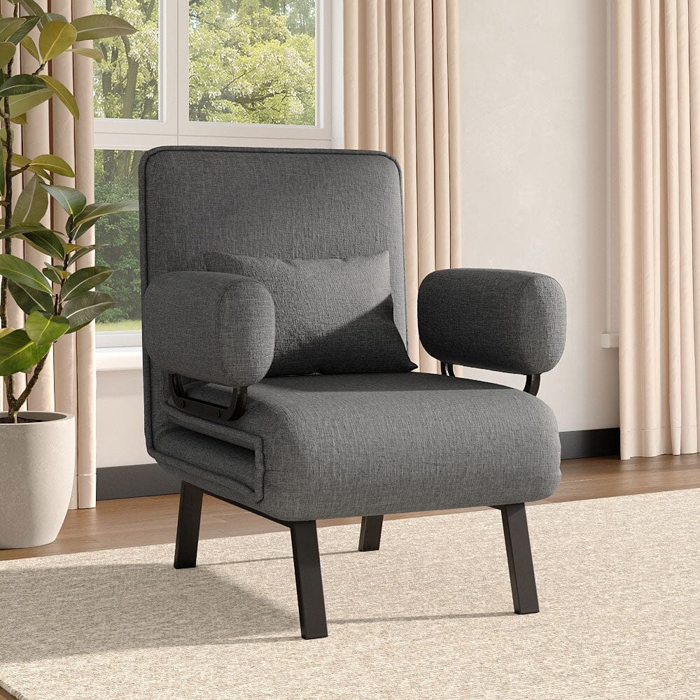 Single Foldable Sofa Bed with Multi-Position Adjustment Living and Home 