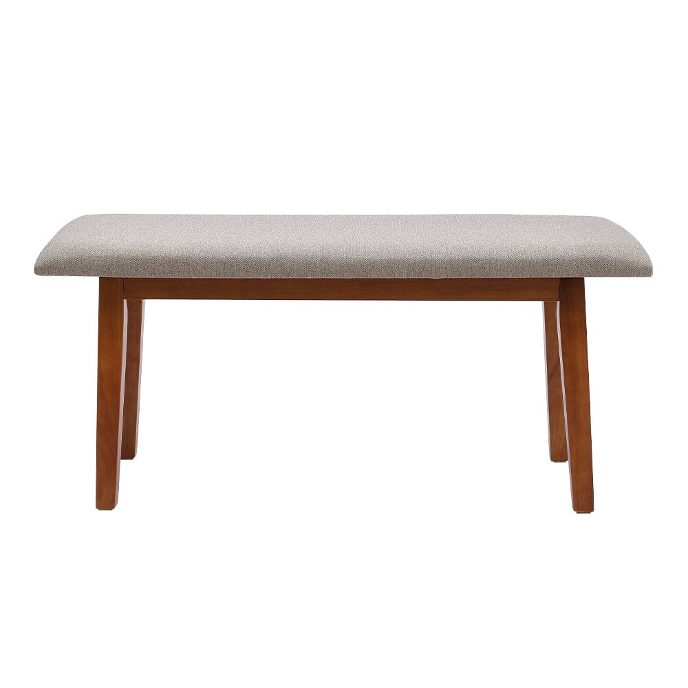 Upholstered Dining Bench with Linen Fabric Seat Living and Home 