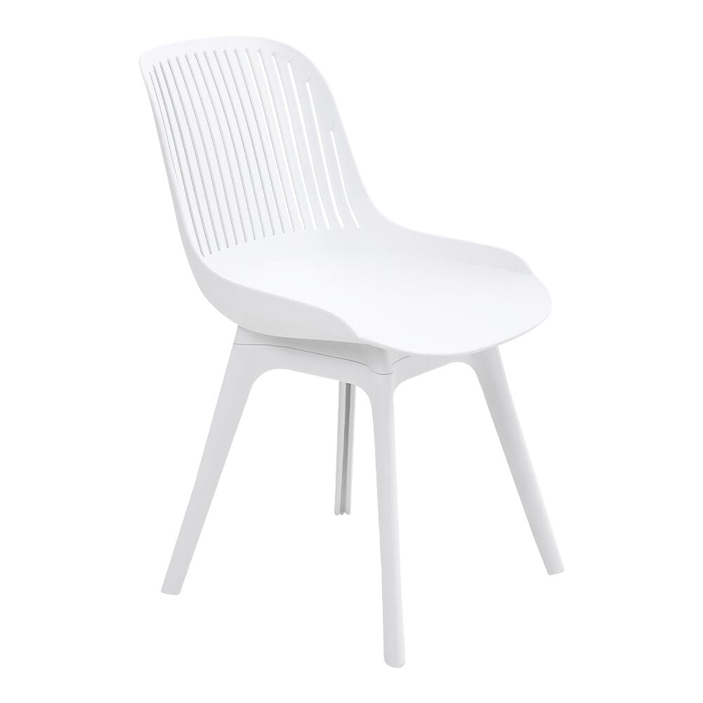 Classic White Plastic Chair, Set of Four, Durable and Lightweight Living and Home 