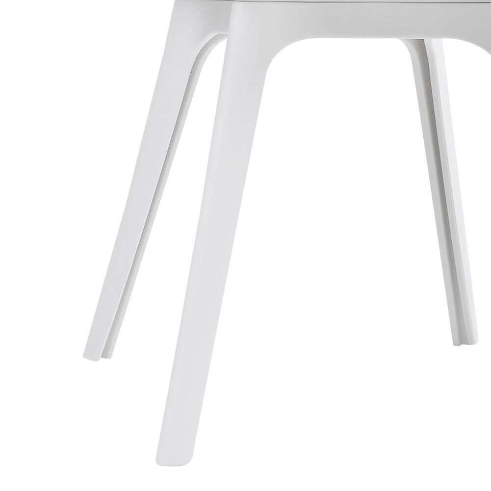 Classic White Plastic Chair, Set of Four, Durable and Lightweight Living and Home 