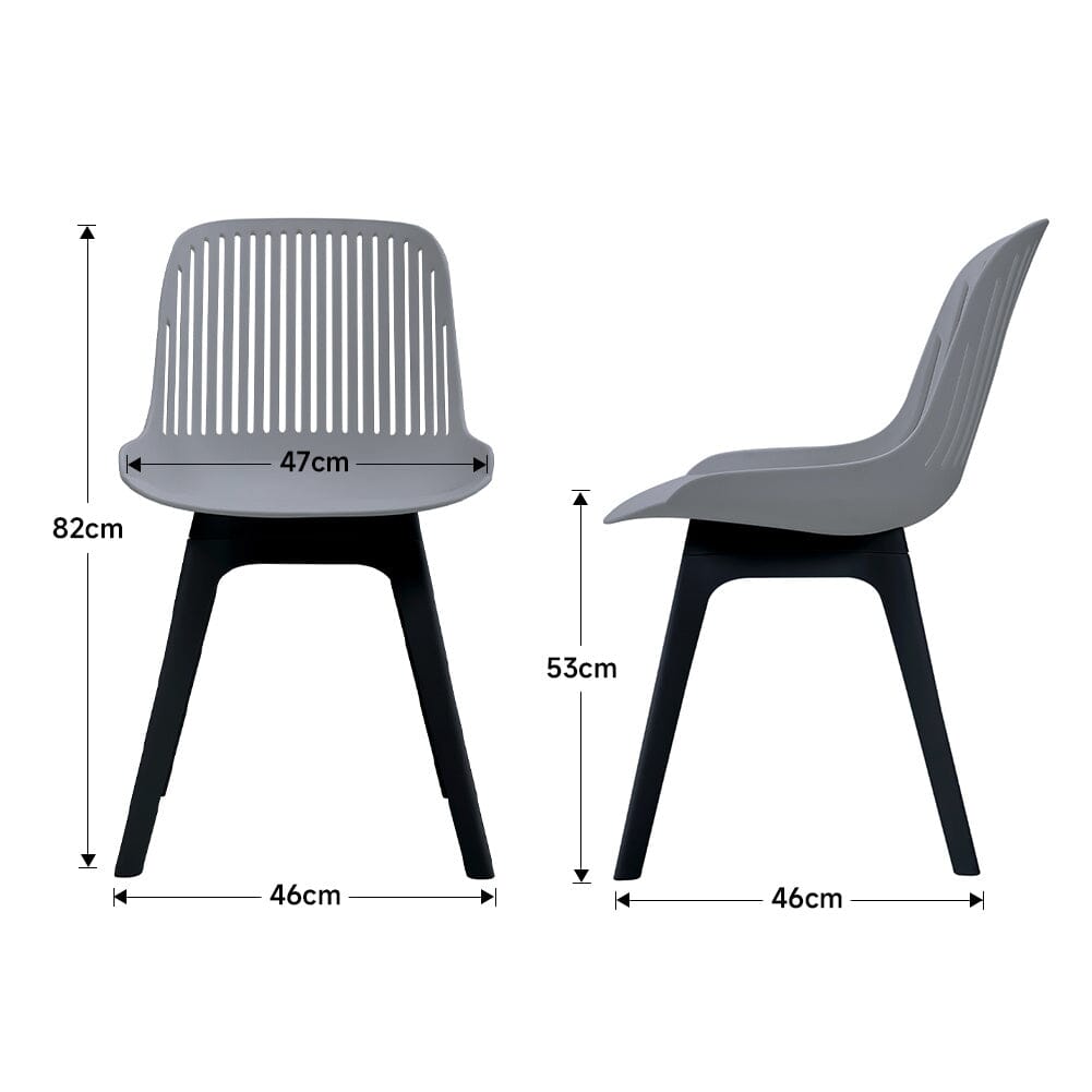 Classic White Plastic Chair, Set of Four, Durable and Lightweight Living and Home 
